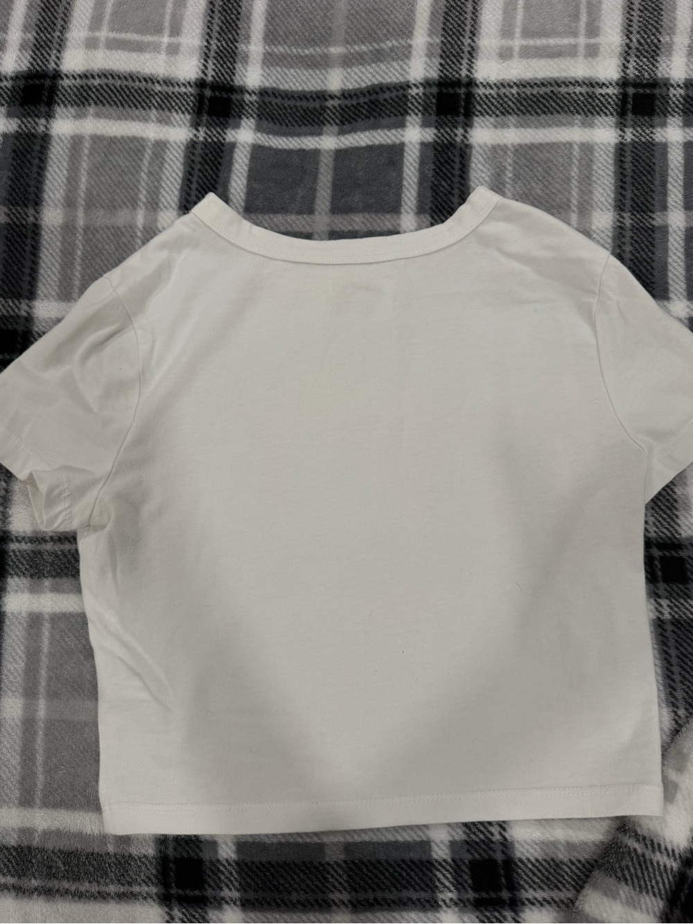 Kids White Short Sleeve Crewneck Top